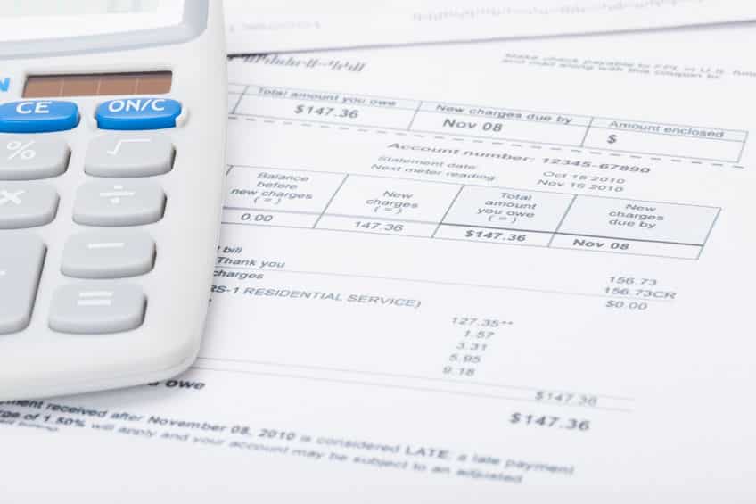 calculator with bill